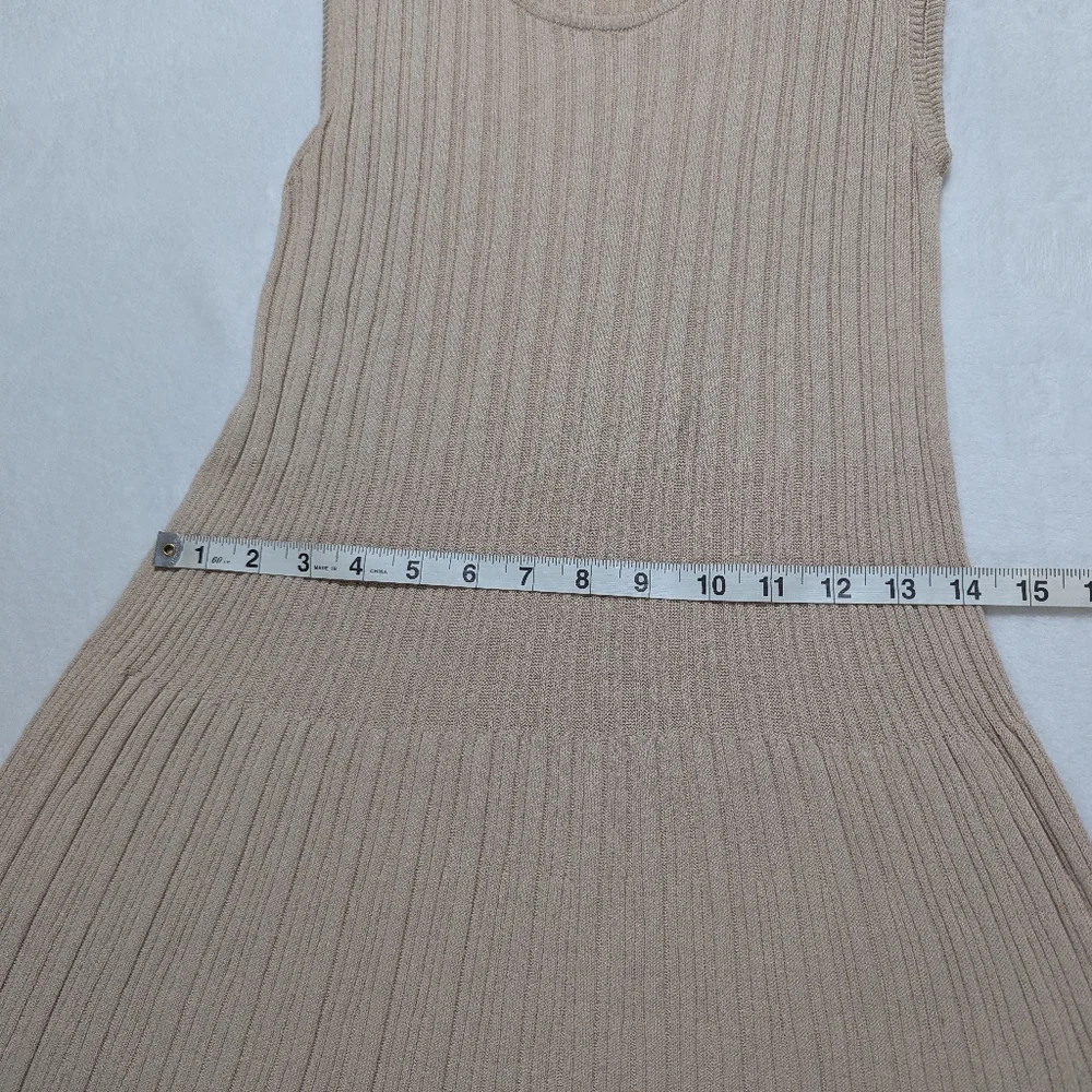 Tory Burch Sleeveless Knit Ribbed Sweater Dress Size Large